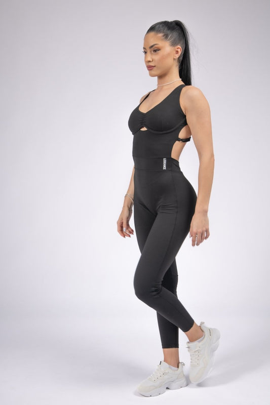 Strappy Sculpt Black  Bodysuit