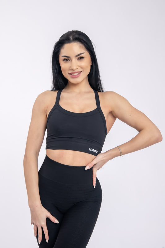 Crossback Black Bra