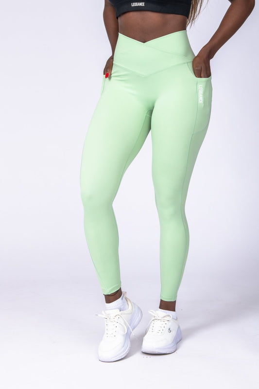 SculptMotion V-Waist Mint-Green Leggings