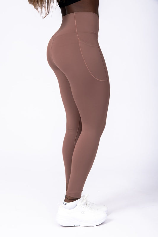 SculptMotion V-Waist Smoke-Brown Leggings