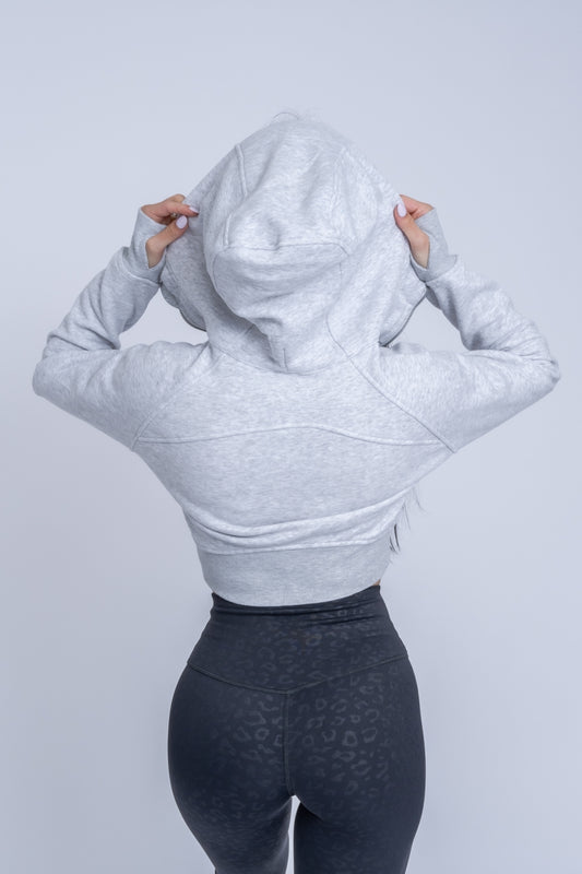 Crop Hoodie UrbanWear Rhino-Grey